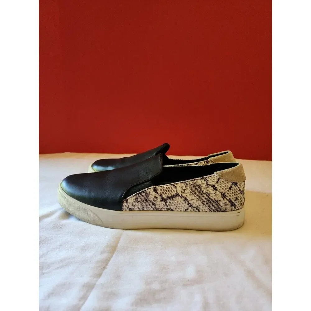 Cole Haan Shoes Womens 9.5 B Grandpro Black Leather Sneakers Snake Print W15434